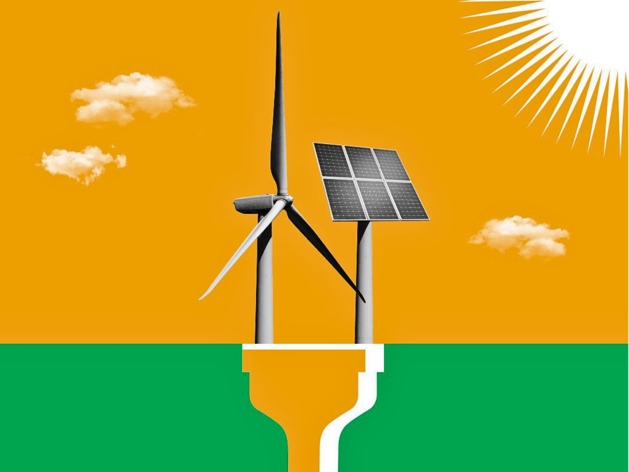 The image represent the clean energy benefits and growth